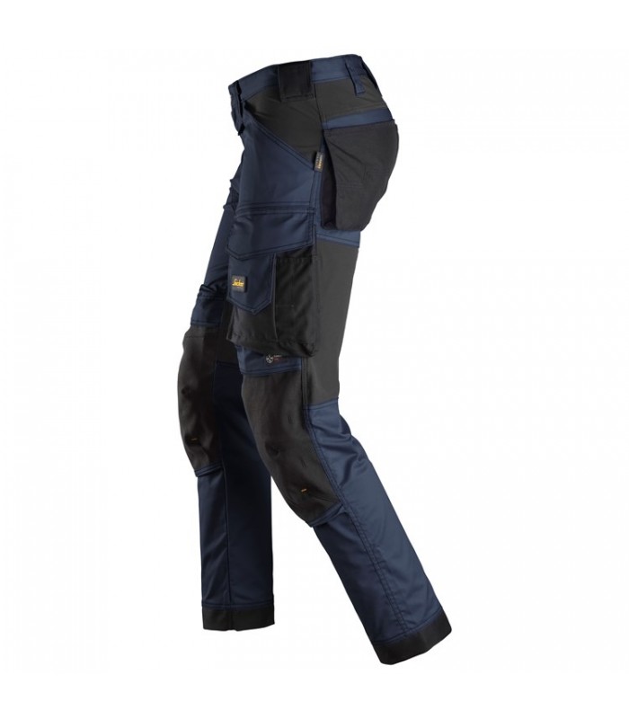Pantalones elásticos AllroundWork Slim Fit Azul Marino-Negro