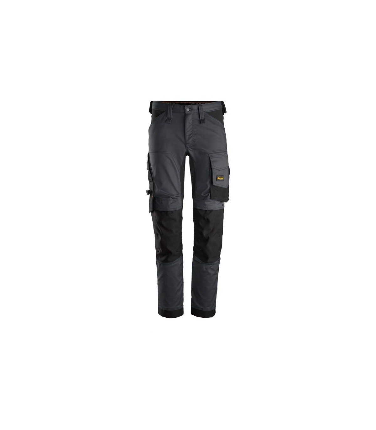Pantalones elásticos AllroundWork Slim Fit Gris Acero-Negro