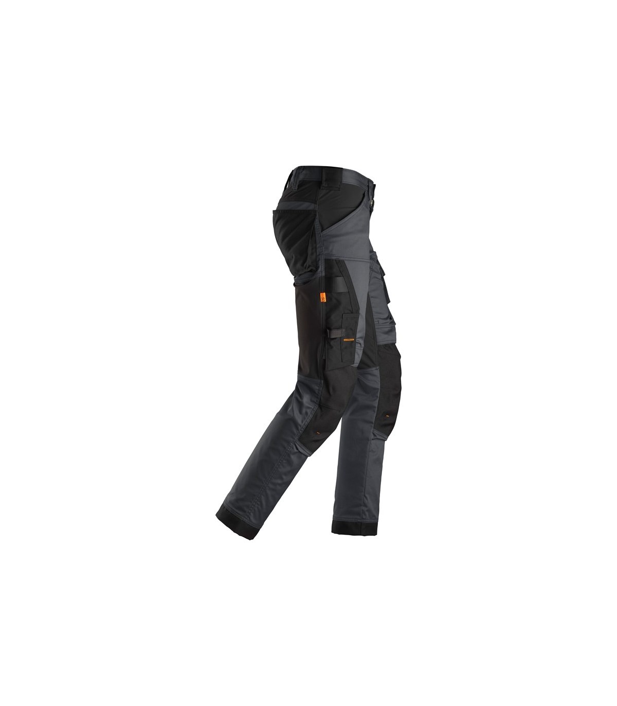 Pantalones elásticos AllroundWork Slim Fit Gris Acero-Negro