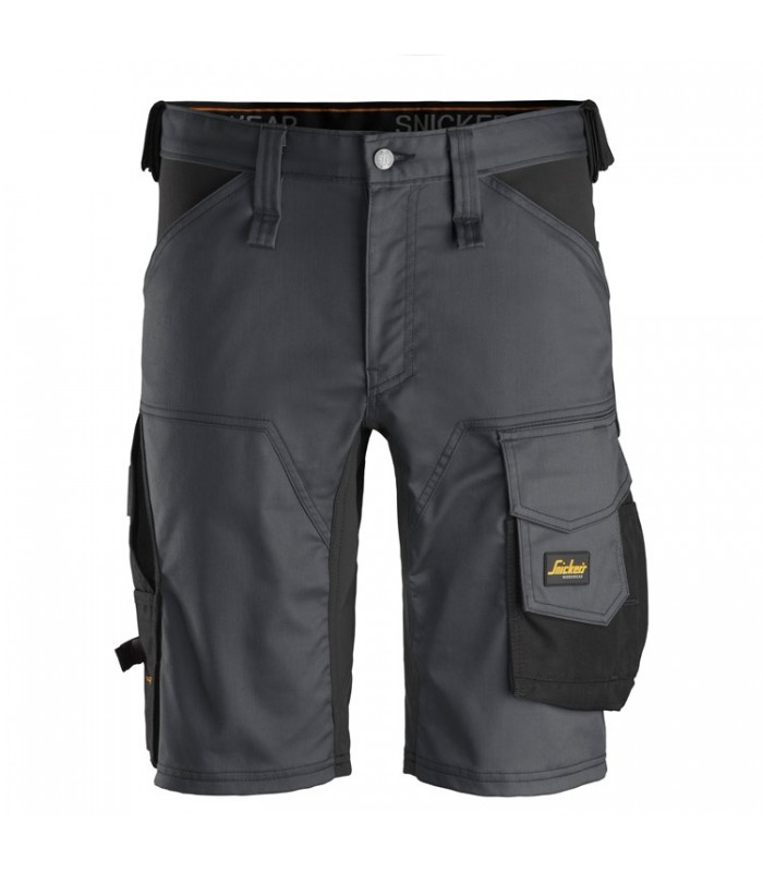 Pantalones Cortos elásticos AllroundWork Slim Fit Gris Acero-Negro