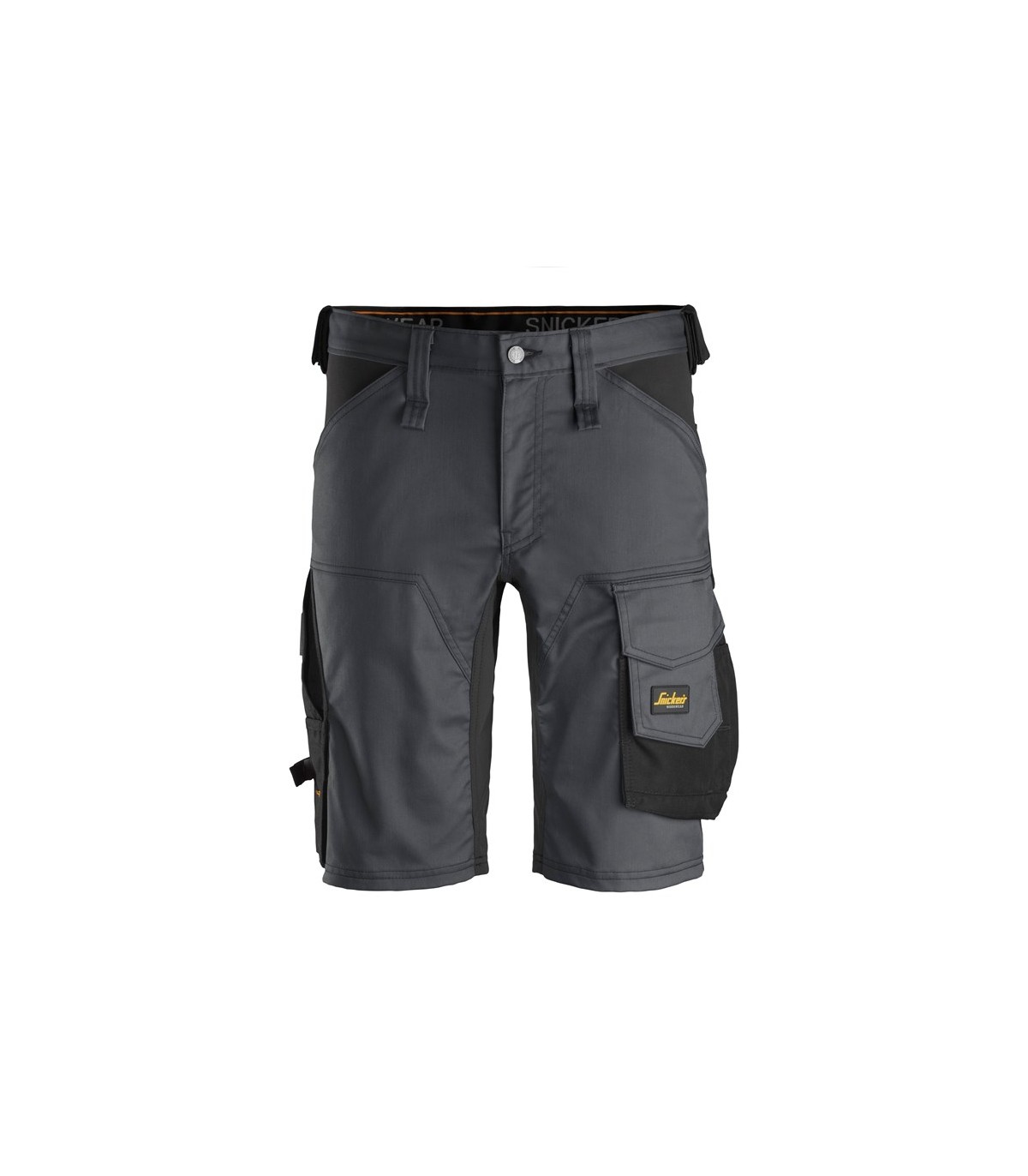 Pantalones Cortos elásticos AllroundWork Slim Fit Gris Acero-Negro