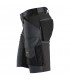 Pantalones Cortos elásticos AllroundWork Slim Fit Gris Acero-Negro