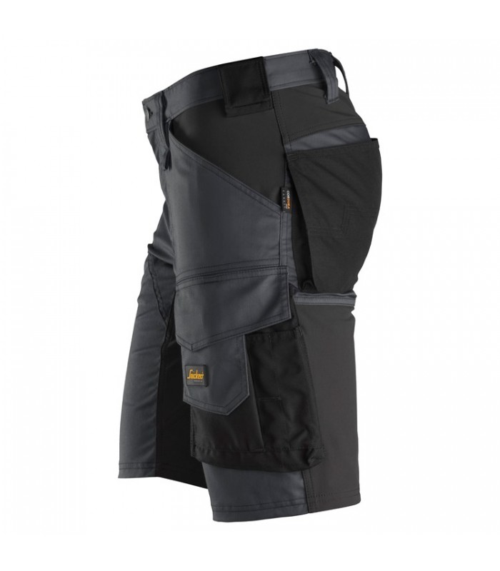 Pantalones Cortos elásticos AllroundWork Slim Fit Gris Acero-Negro