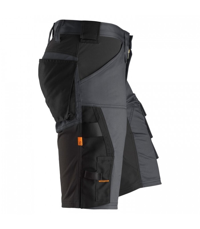 Pantalones Cortos elásticos AllroundWork Slim Fit Gris Acero-Negro