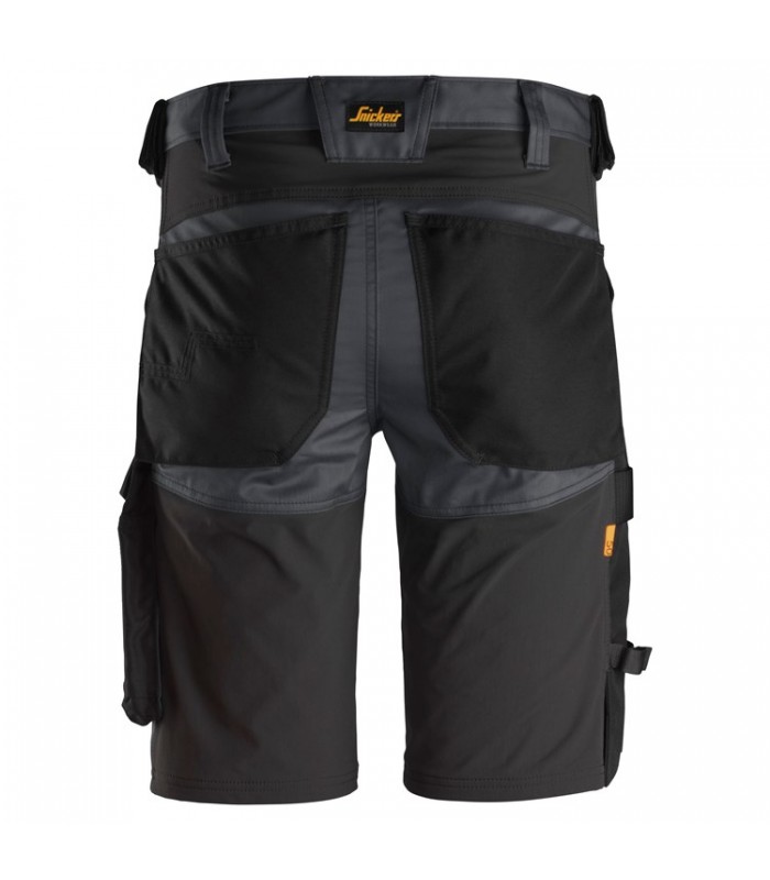 Pantalones Cortos elásticos AllroundWork Slim Fit Gris Acero-Negro