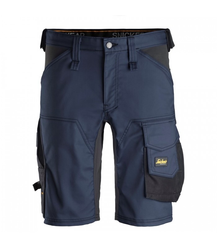 Pantalones Cortos elásticos AllroundWork Slim Fit Azul Marino-Negro