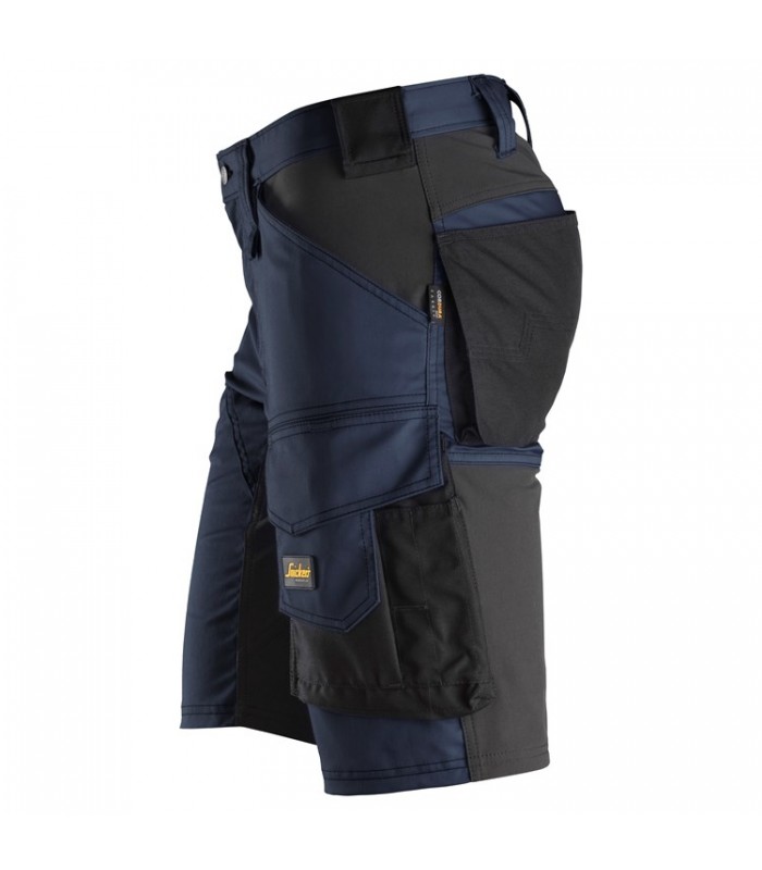 Pantalones Cortos elásticos AllroundWork Slim Fit Azul Marino-Negro