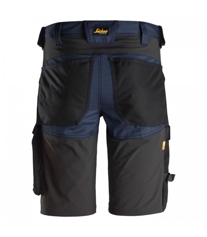 Pantalones Cortos elásticos AllroundWork Slim Fit Azul Marino-Negro