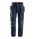 Pantalones elásticos AllroundWork con bolsillos flotantes Azul Marino-Negro