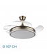 Ventilador Bayomo DC 59W 6980Lm 4 Aspas Cuero CCT