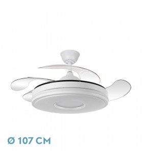 Ventilador de Techo Dani Blanco DC 59W 6980Lm 4 Aspas CCT