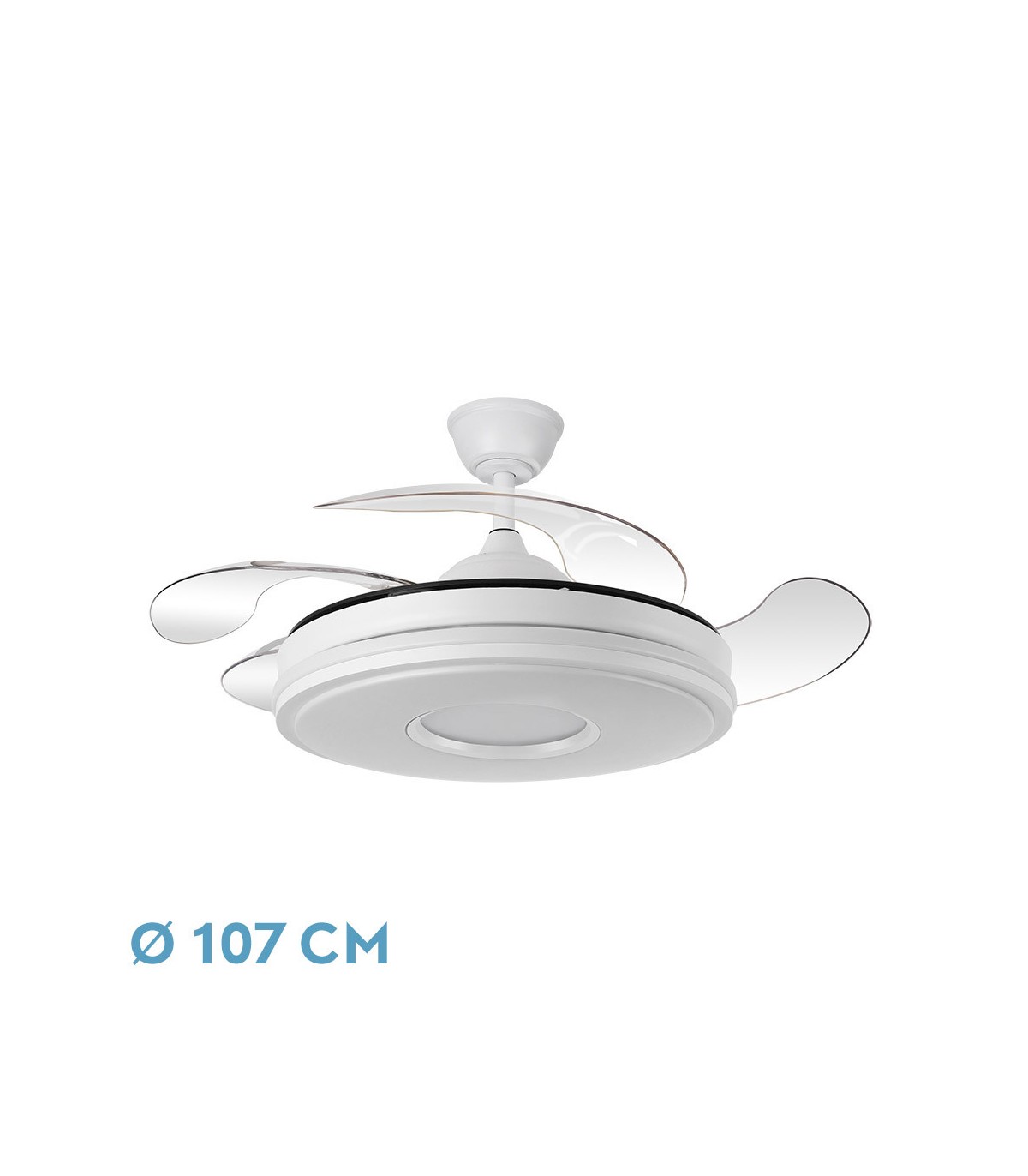 Ventilador de Techo Dani Blanco DC 59W 6980Lm 4 Aspas CCT