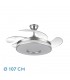 Ventilador de Techo Dani Níquel DC 59W 6980Lm 4 Aspas CCT
