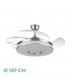 Ventilador de Techo Dani Níquel DC 59W 6980Lm 4 Aspas CCT