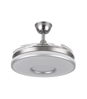 Ventilador de Techo Dani Níquel DC 59W 6980Lm 4 Aspas CCT