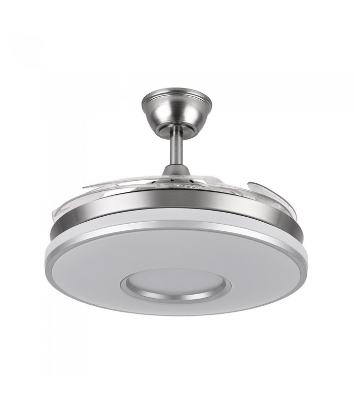 Ventilador de Techo Dani Níquel DC 59W 6980Lm 4 Aspas CCT