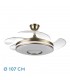 Ventilador de Techo Dani Cuero DC 59W 6980Lm 4 Aspas CCT