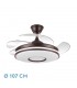 Ventilador de Techo Dani Marrón DC 59W 6980Lm 4 Aspas CCT