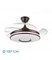 Ventilador de Techo Dani Marrón DC 59W 6980Lm 4 Aspas CCT