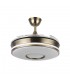 Ventilador de Techo Dani-XS Cuero DC 59W 6980Lm 4 Aspas CCT