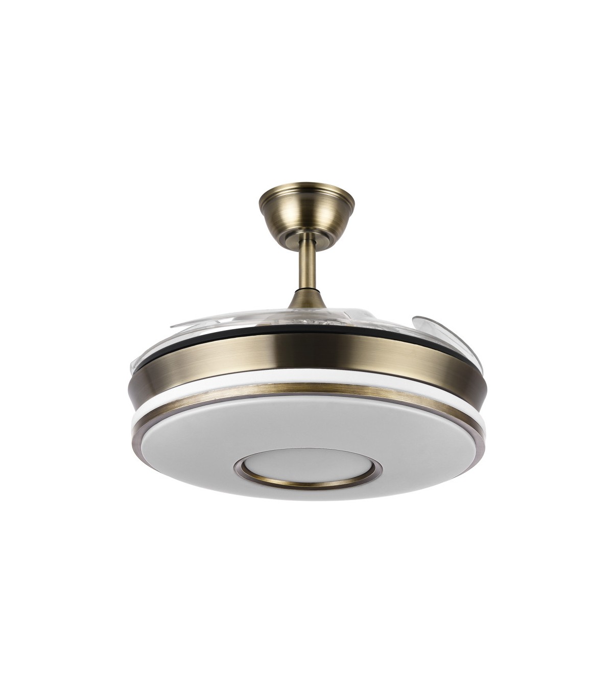 Ventilador de Techo Dani-XS Cuero DC 59W 6980Lm 4 Aspas CCT