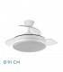 Ventilador Escorpión-XS DC 59W 6980Lm 3 Aspas Blanco CCT