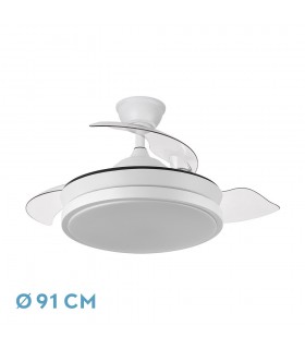Ventilador Escorpión-XS DC 59W 6980Lm 3 Aspas Blanco CCT