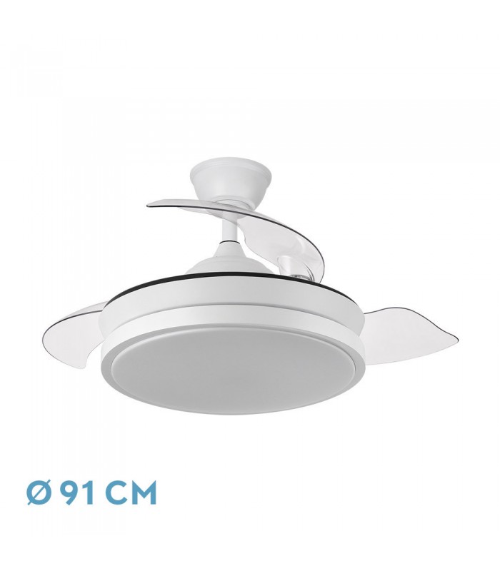 Ventilador Escorpión-XS DC 59W 6980Lm 3 Aspas Blanco CCT