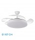 Ventilador de Techo TRIDENTE Blanco DC 59W 6980Lm 4 Aspas CCT