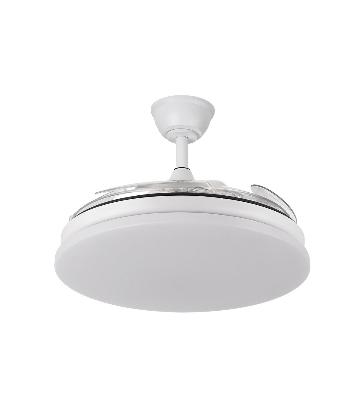 Ventilador de Techo TRIDENTE Blanco DC 59W 6980Lm 4 Aspas CCT