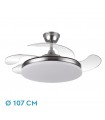 Ventilador de Techo TRIDENTE Níquel DC 59W 6980Lm 4 Aspas CCT