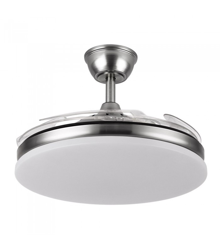 Ventilador de Techo TRIDENTE Níquel DC 59W 6980Lm 4 Aspas CCT