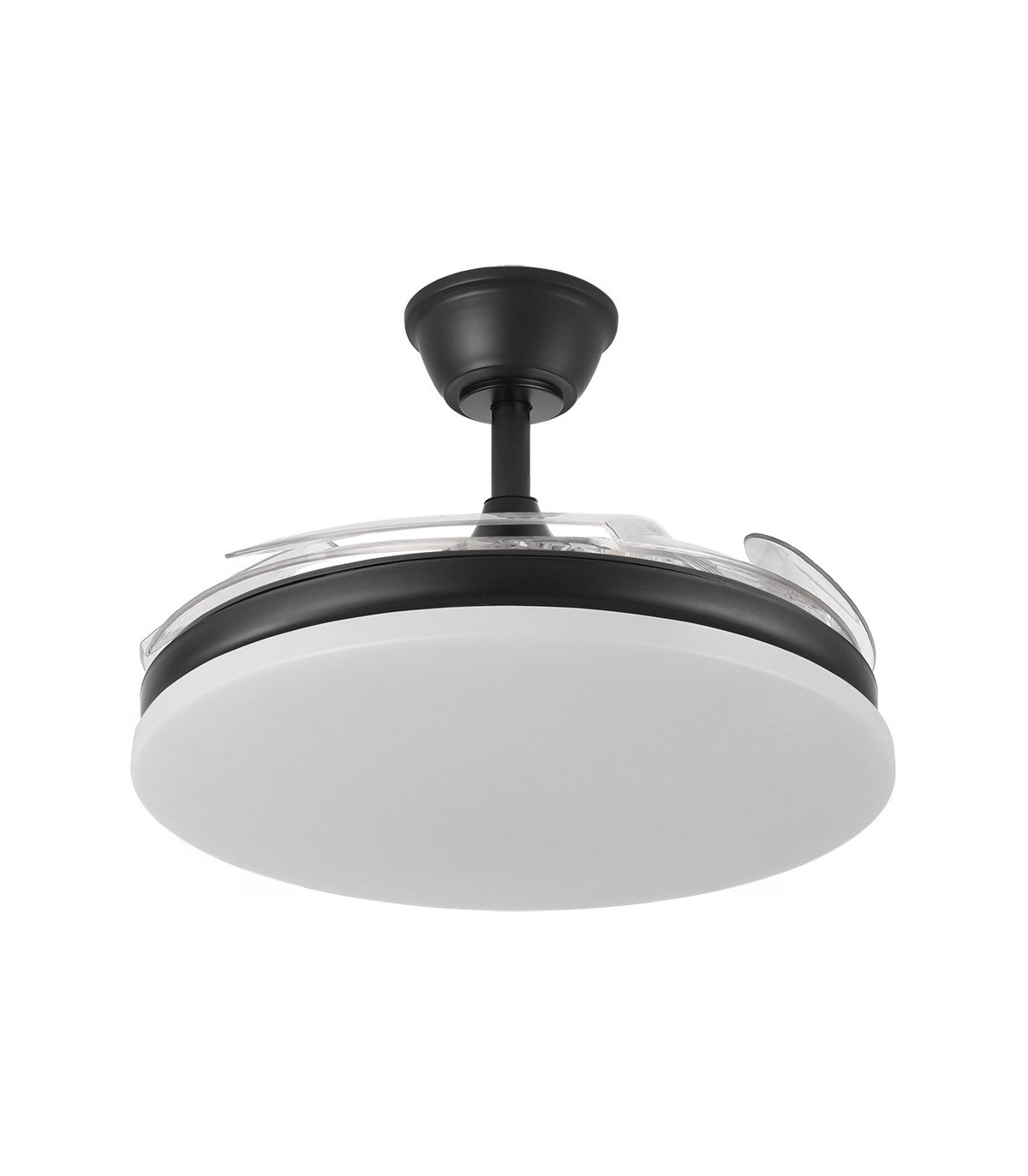 Ventilador de Techo TRIDENTE Negro DC 59W 6980Lm 4 Aspas CCT