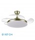 Ventilador de Techo TRIDENTE Cuero DC 59W 6980Lm 4 Aspas CCT
