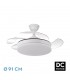 Ventilador de Techo TRIDENTE-XS Blanco DC 59W 6980Lm 4 Aspas CCT