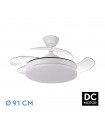 Ventilador de Techo TRIDENTE-XS Blanco DC 59W 6980Lm 4 Aspas CCT