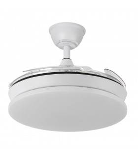 Ventilador de Techo TRIDENTE-XS Blanco DC 59W 6980Lm 4 Aspas CCT
