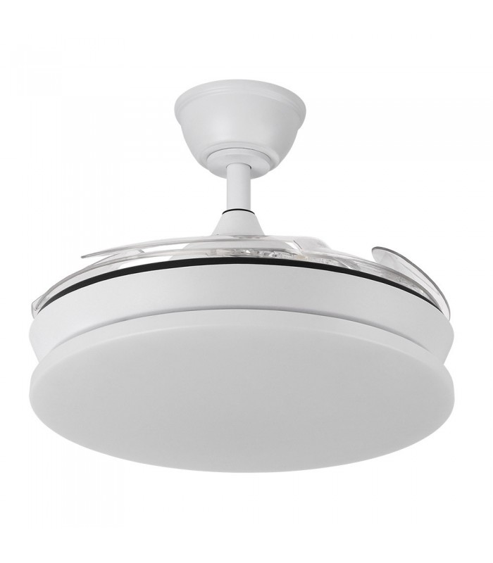 Ventilador de Techo TRIDENTE-XS Blanco DC 59W 6980Lm 4 Aspas CCT
