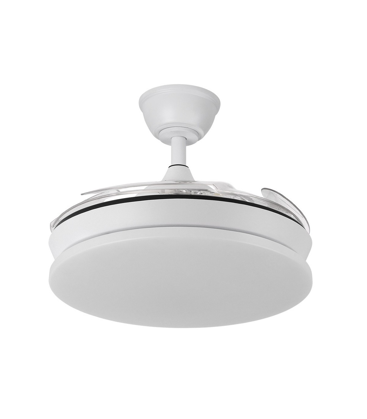 Ventilador de Techo TRIDENTE-XS Blanco DC 59W 6980Lm 4 Aspas CCT