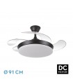Ventilador de Techo TRIDENTE-XS Negro DC 59W 6980Lm 4 Aspas CCT
