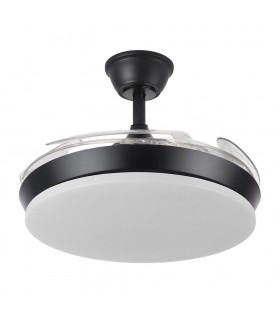 Ventilador de Techo TRIDENTE-XS Negro DC 59W 6980Lm 4 Aspas CCT