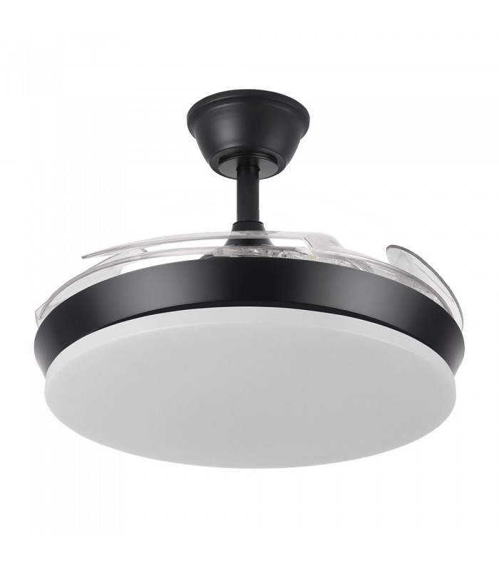 Ventilador de Techo TRIDENTE-XS Negro DC 59W 6980Lm 4 Aspas CCT