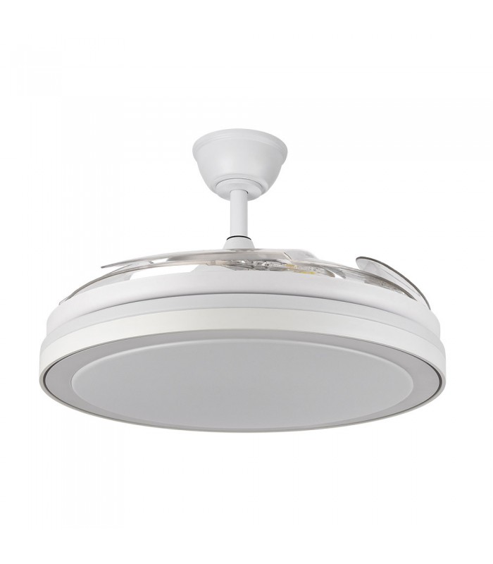 Ventilador Esparta-XL DC 80W 10255Lm 5 Aspas Blanco CCT