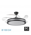 Ventilador Esparta-XL DC 80W 10255Lm 5 Aspas Negro CCT