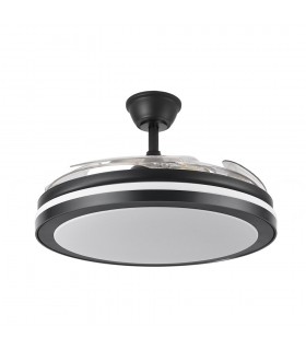 Ventilador Esparta-XL DC 80W 10255Lm 5 Aspas Negro CCT