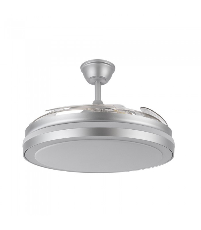 Ventilador Esparta-XL DC 80W 10255Lm 5 Aspas Plata CCT