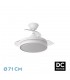 Ventilador Esparta-XXS DC 44W 5182Lm 3 Aspas Blanco CCT