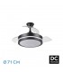 Ventilador Esparta-XXS DC 44W 5182Lm 3 Aspas Negro CCT