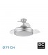 Ventilador Esparta-XXS DC 44W 5182Lm 3 Aspas Plata CCT