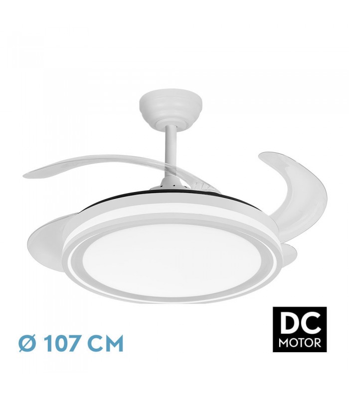 Ventilador de Techo BANDIDO Blanco DC 59W 5900Lm 4 Aspas CCT
